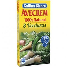 GALLINA BLANCA AVECREM caldo de verduras 100% natural estuche 8 pastillas